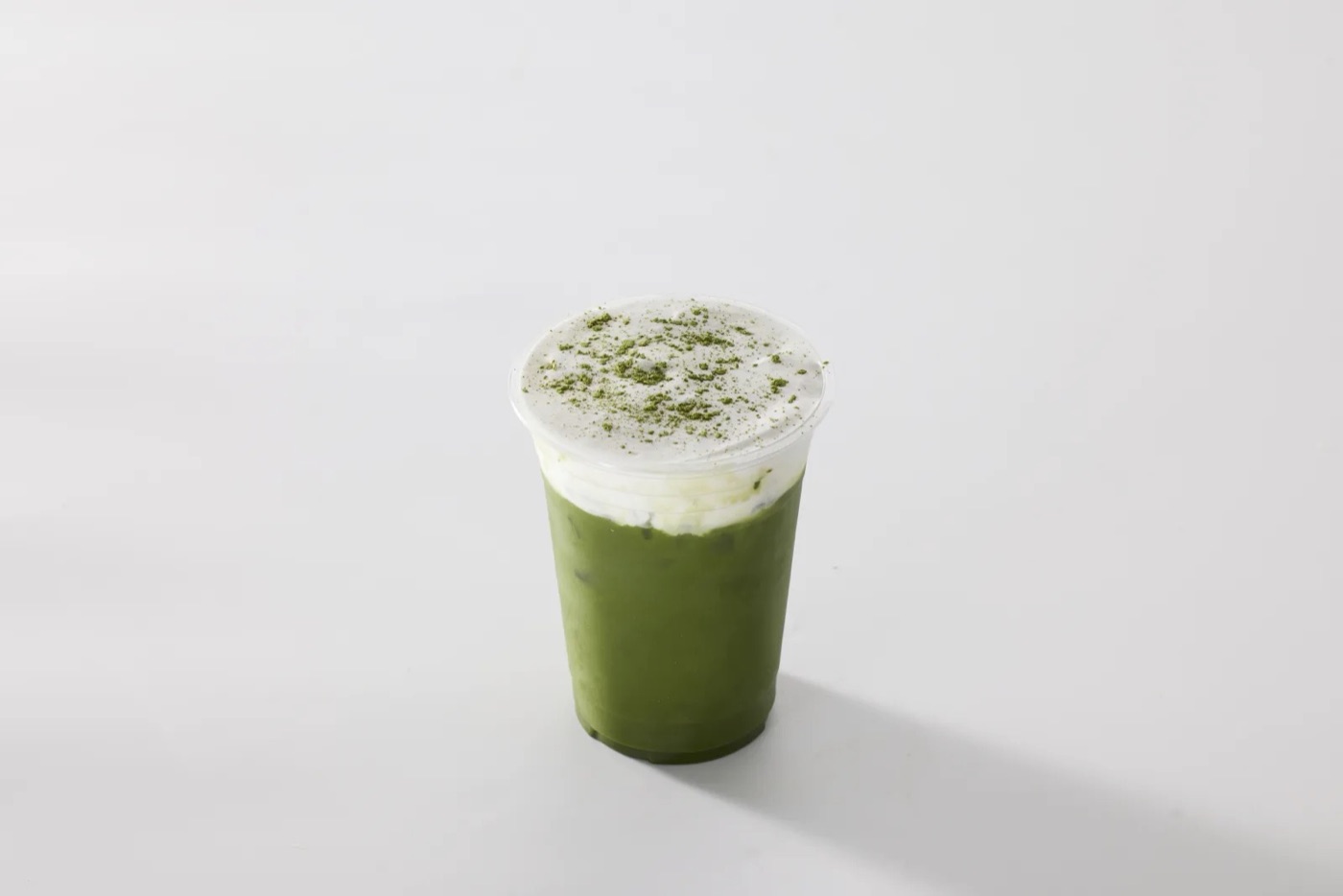 Matcha milk cap latte